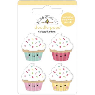 Doodlebug Made With Love Sticker - Baby Cakes